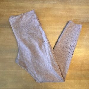 Nike Running Dri-FIT Epic Luxe Tights Leggings Heathered Mauve, Perforated, Sz M